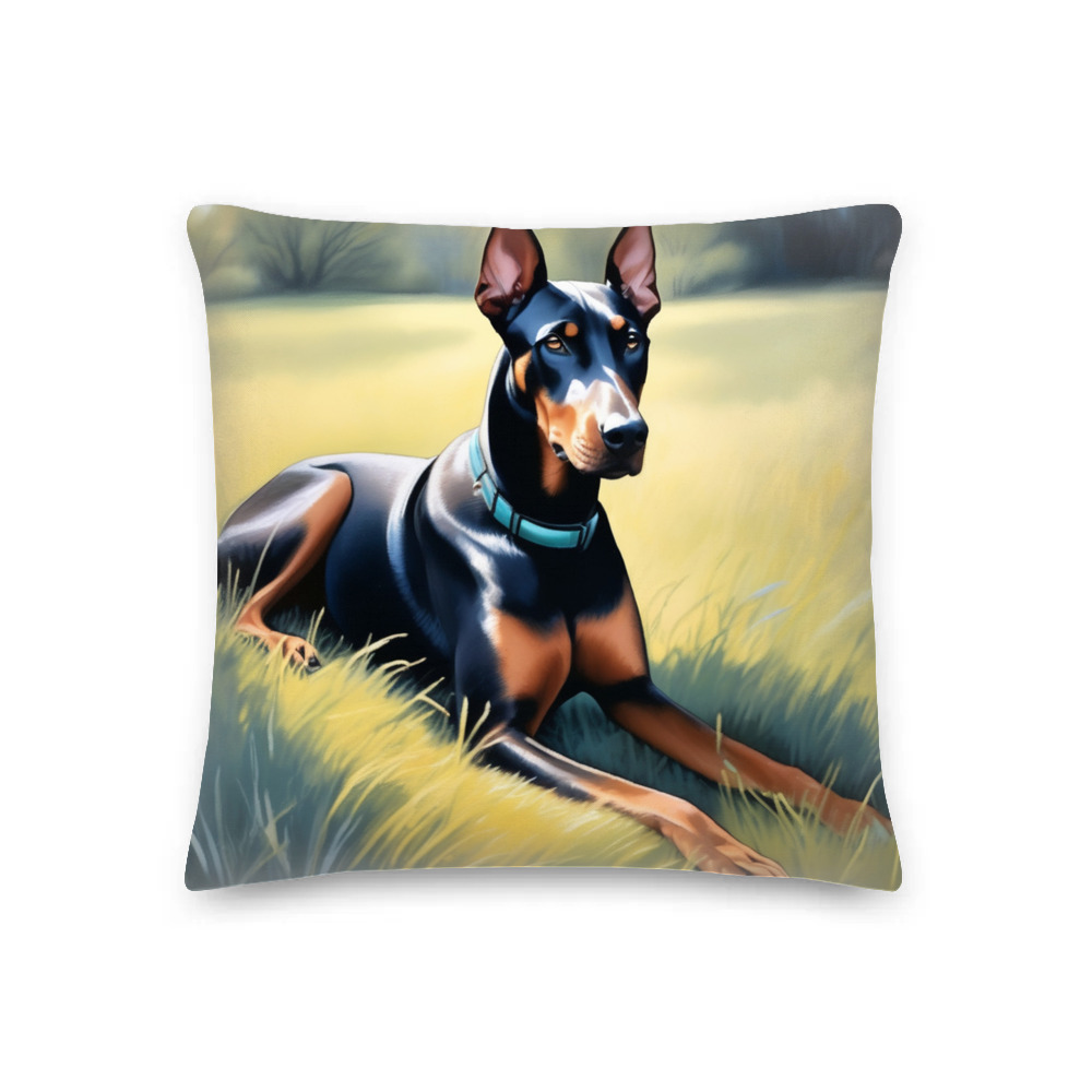 PugMug Custom Doberman Pinscher Premium Pillow