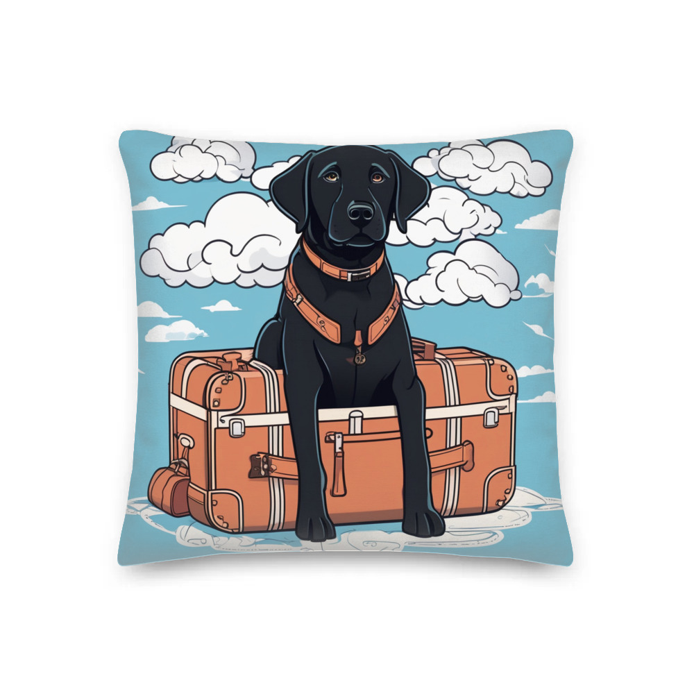 PugMug Custom Black Labrador Retriever Premium Pillow