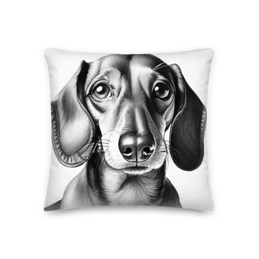 PugMug Custom Tan Dachshund Premium Pillow