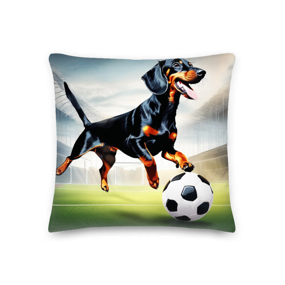 PugMug Custom Black Dachshund Premium Pillow