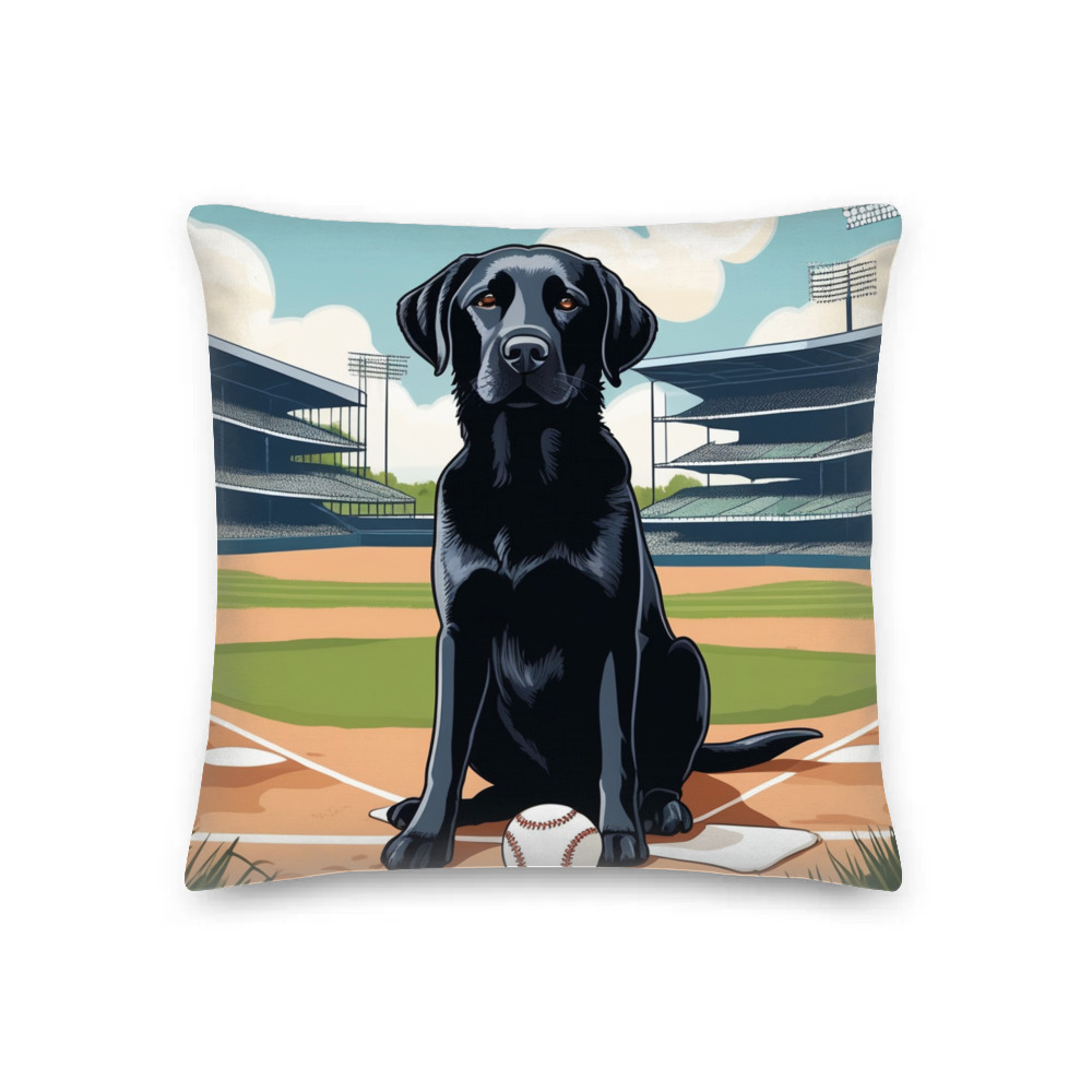 PugMug Custom Black Labrador Retriever Premium Pillow