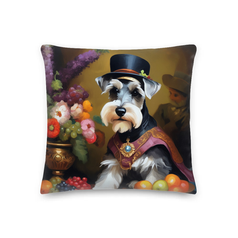 PugMug Custom Miniature Schnauzer Premium Pillow