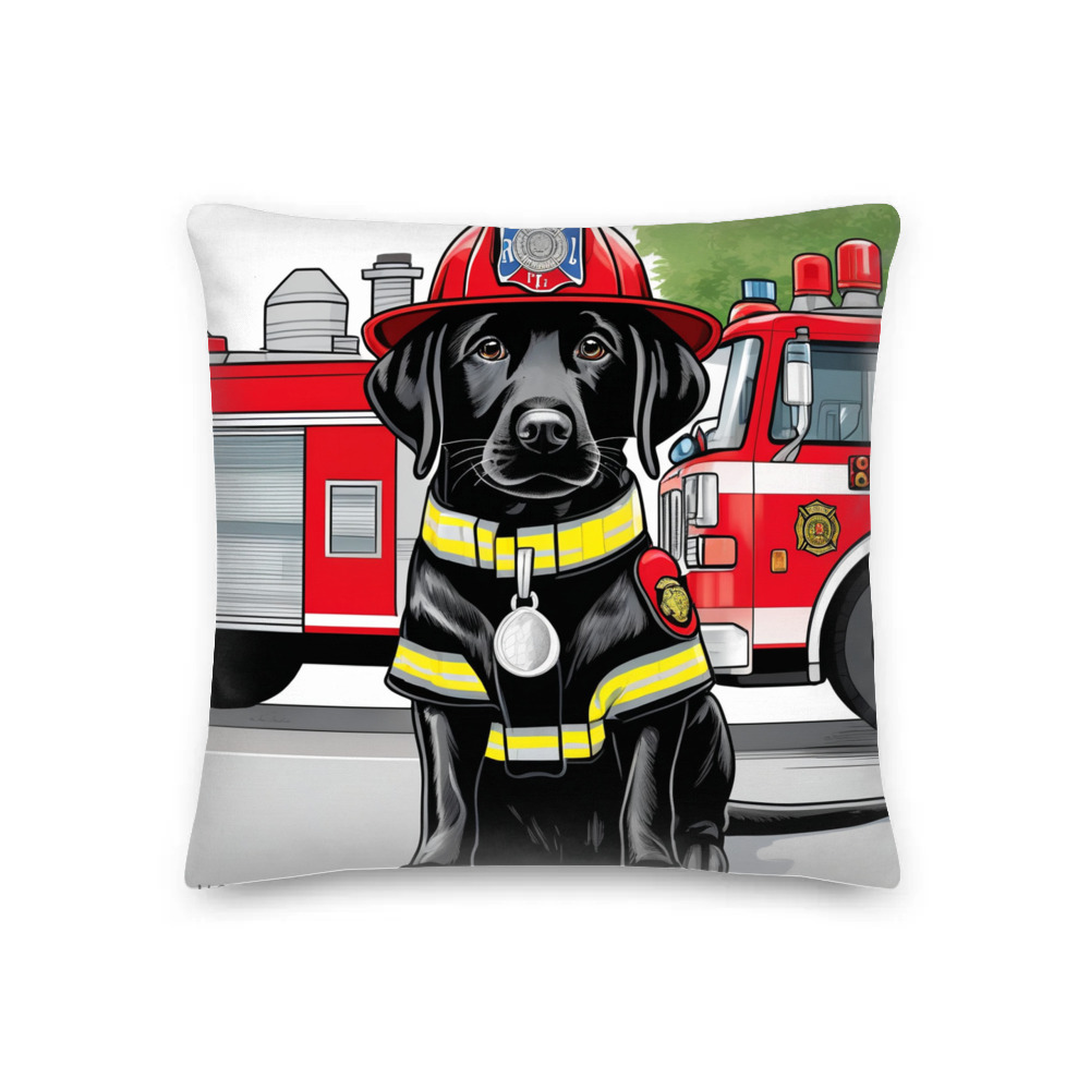PugMug Custom Black Labrador Retriever Premium Pillow