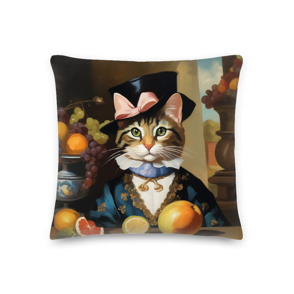 PugMug Custom Tabby Companion Cat Premium Pillow