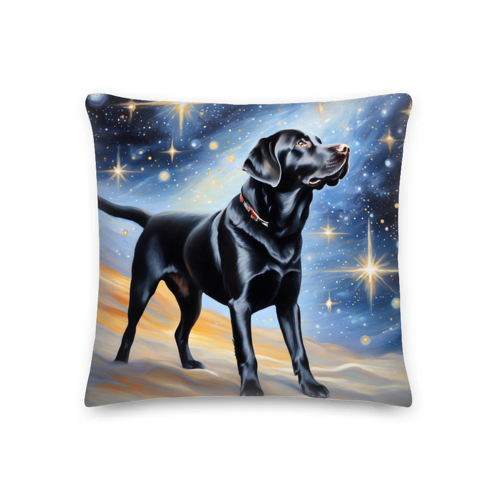 PugMug Custom Black Labrador Retriever Premium Pillow