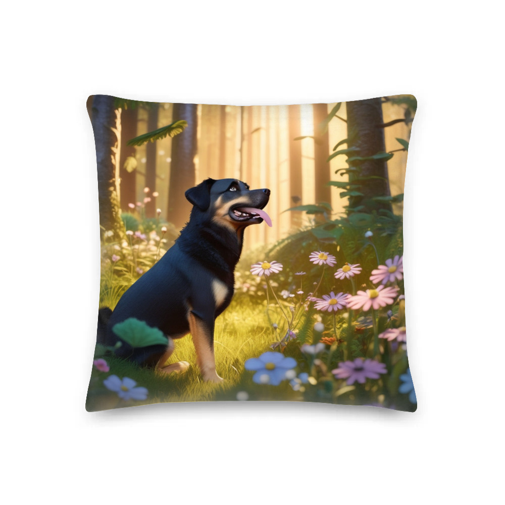 PugMug Custom Blue Premium Pillow