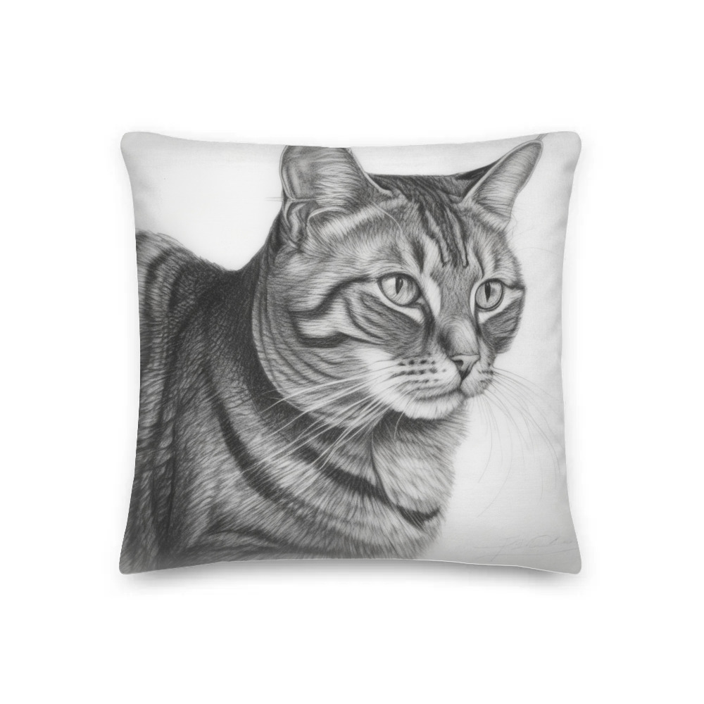 PugMug Custom Tabby Exotic Cat Premium Pillow