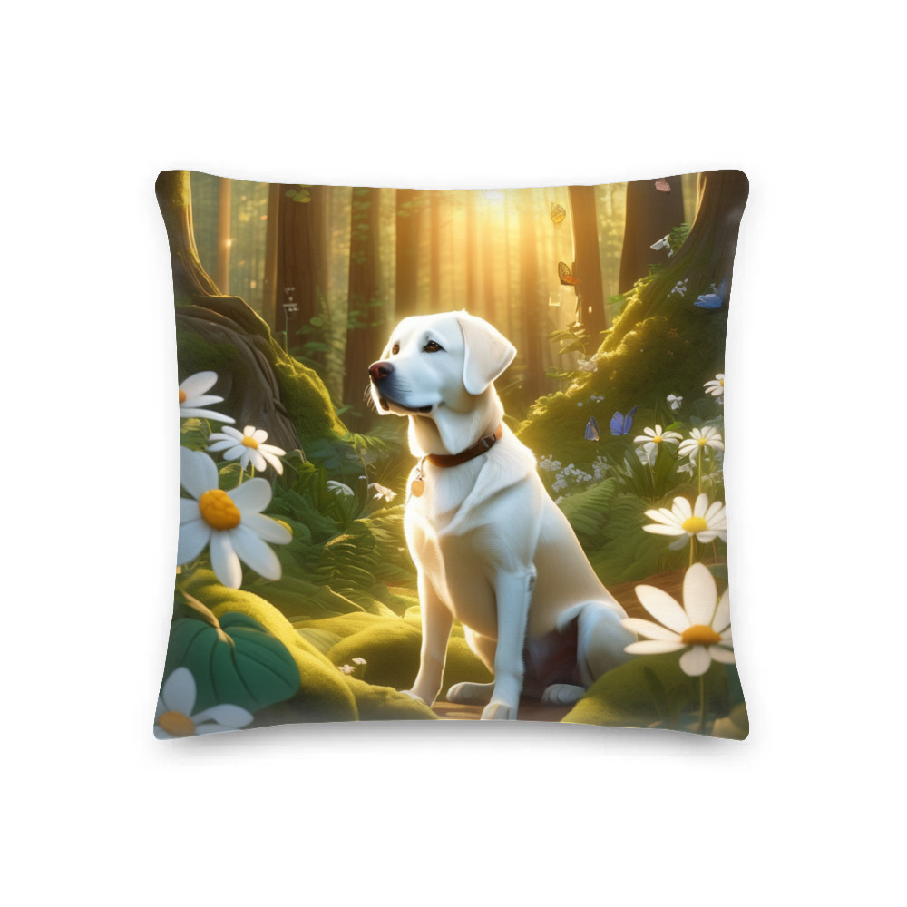 PugMug Custom White Labrador Retriever Premium Pillow