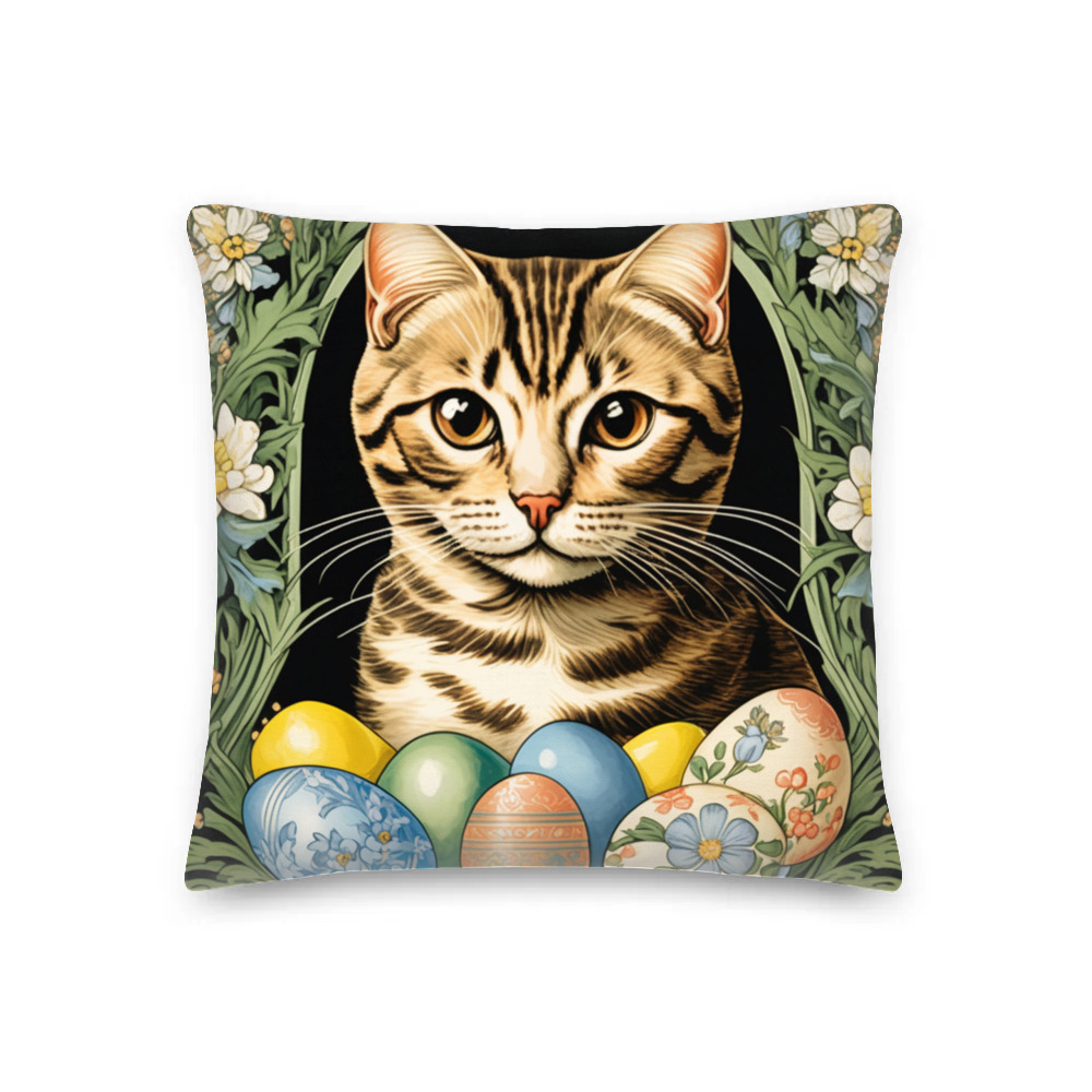 PugMug Custom Tabby Scottish Fold Cat Premium Pillow