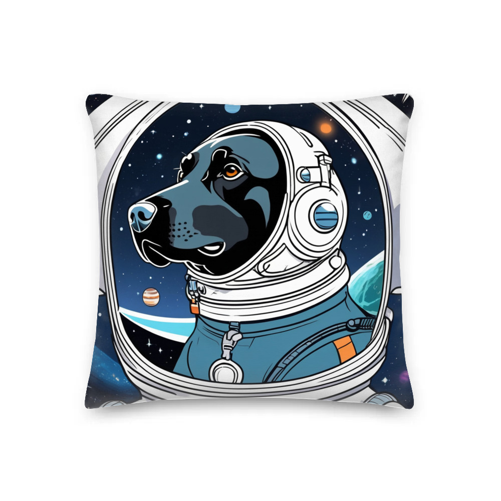 PugMug Custom Black Labrador Retriever Premium Pillow