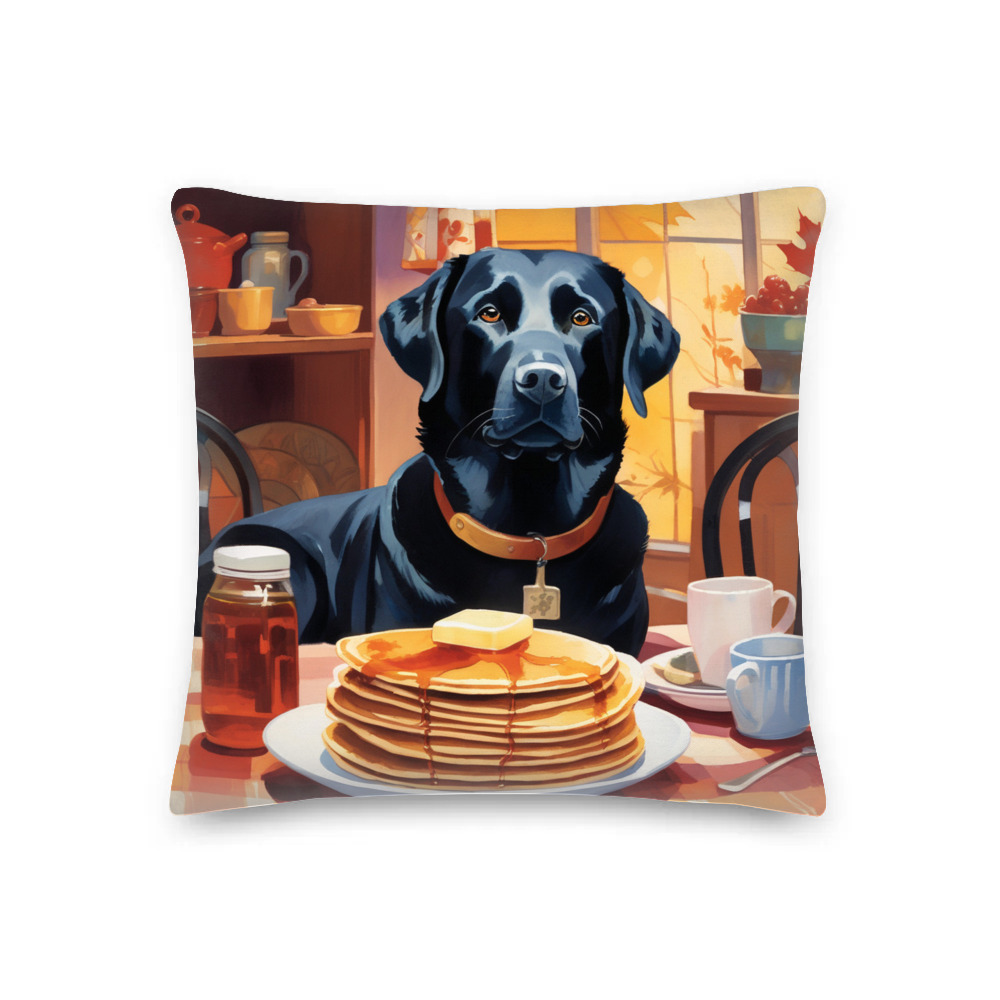 PugMug Custom Black Labrador Retriever Premium Pillow