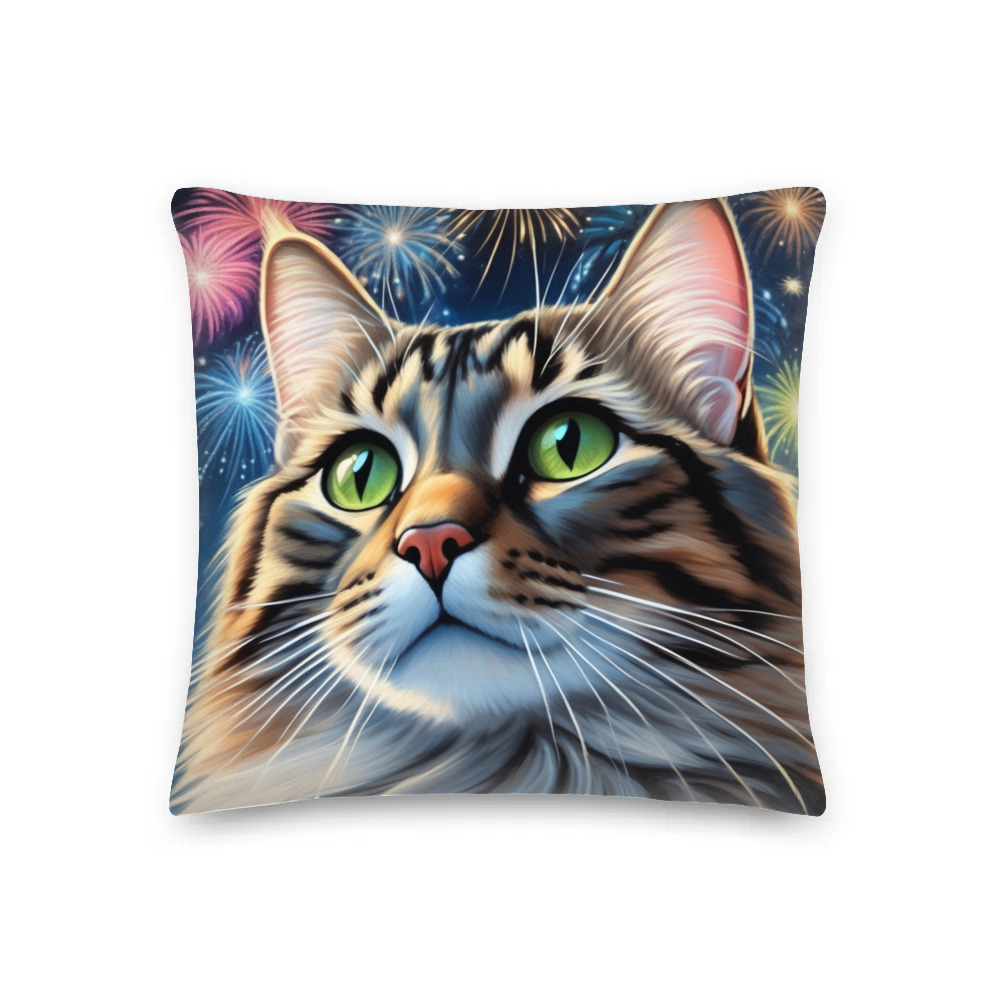 PugMug Custom Tabby Companion Cat Premium Pillow