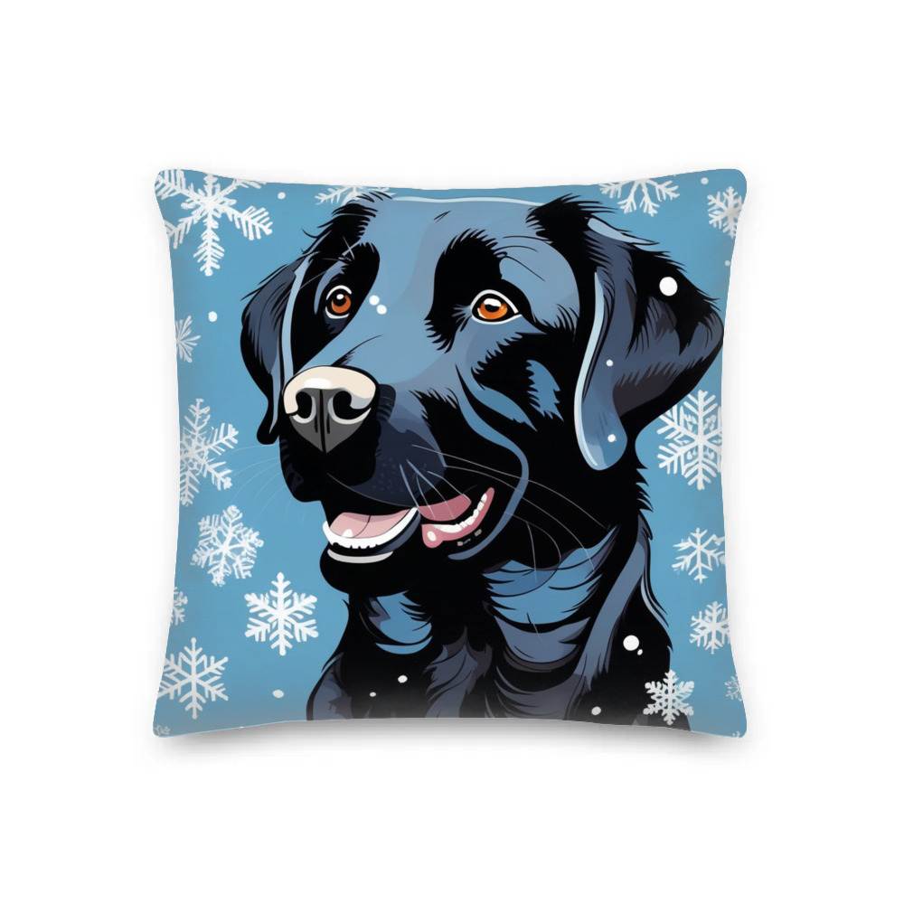 PugMug Custom Black Labrador Retriever Premium Pillow