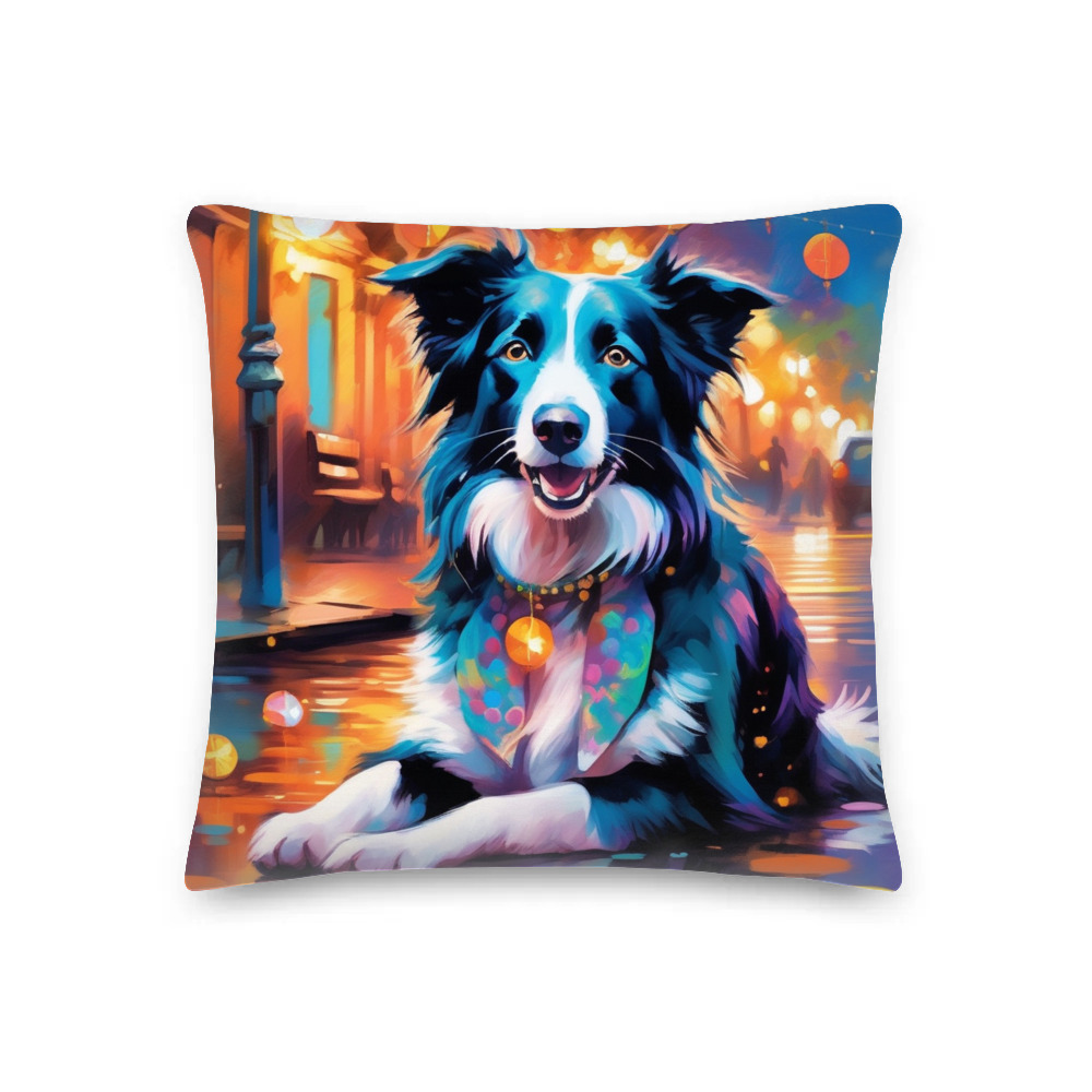 PugMug Custom Border Collie Premium Pillow