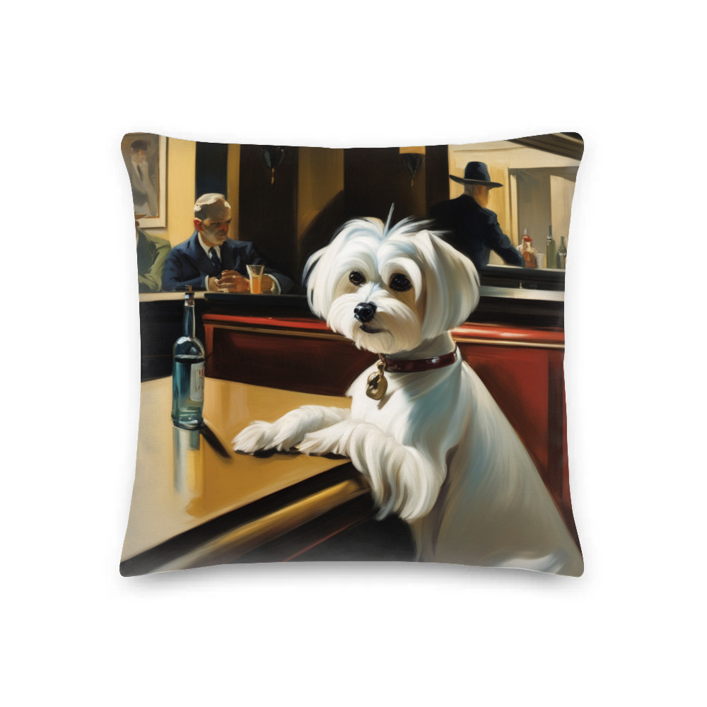 PugMug Custom Maltese Dog Premium Pillow