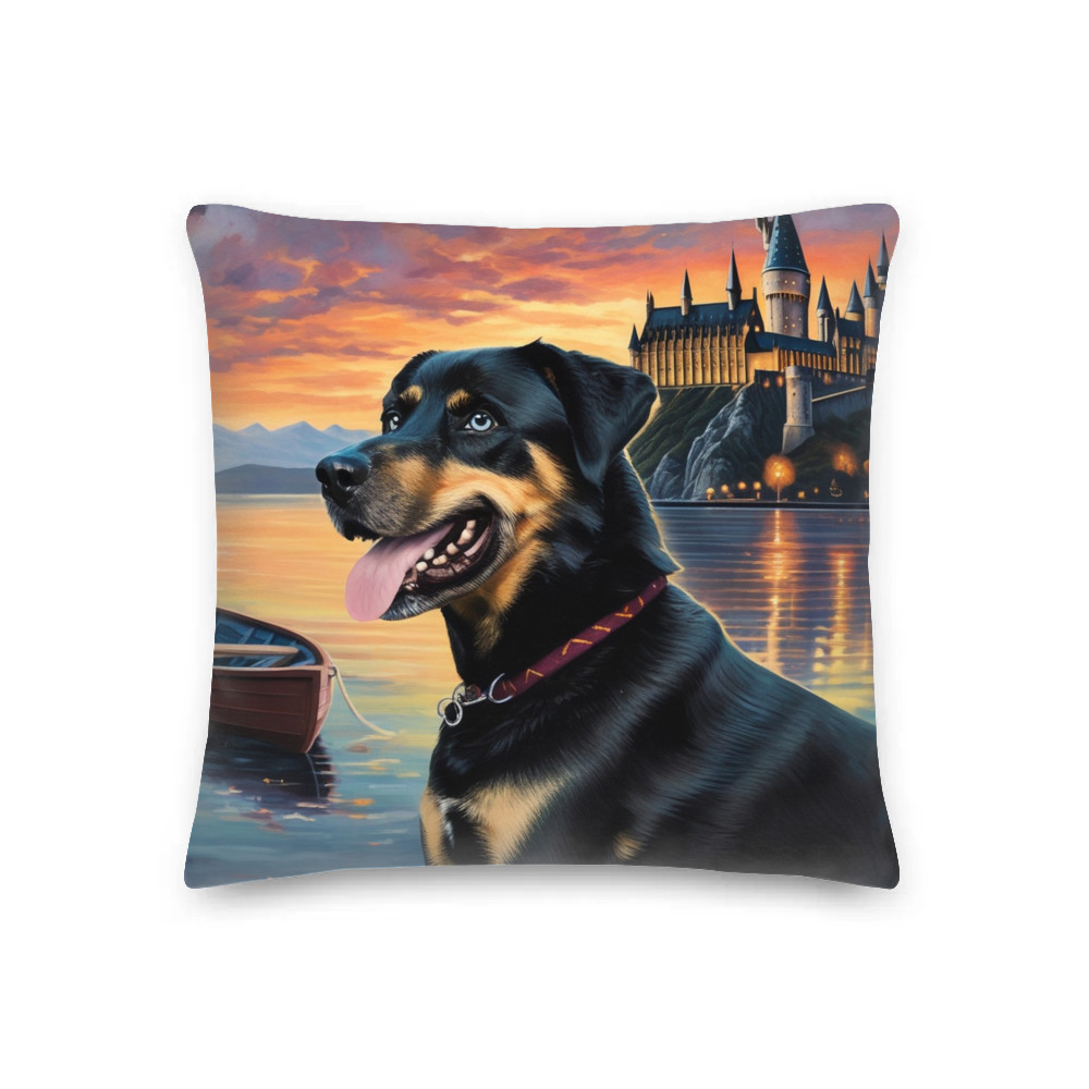 PugMug Custom Blue Premium Pillow