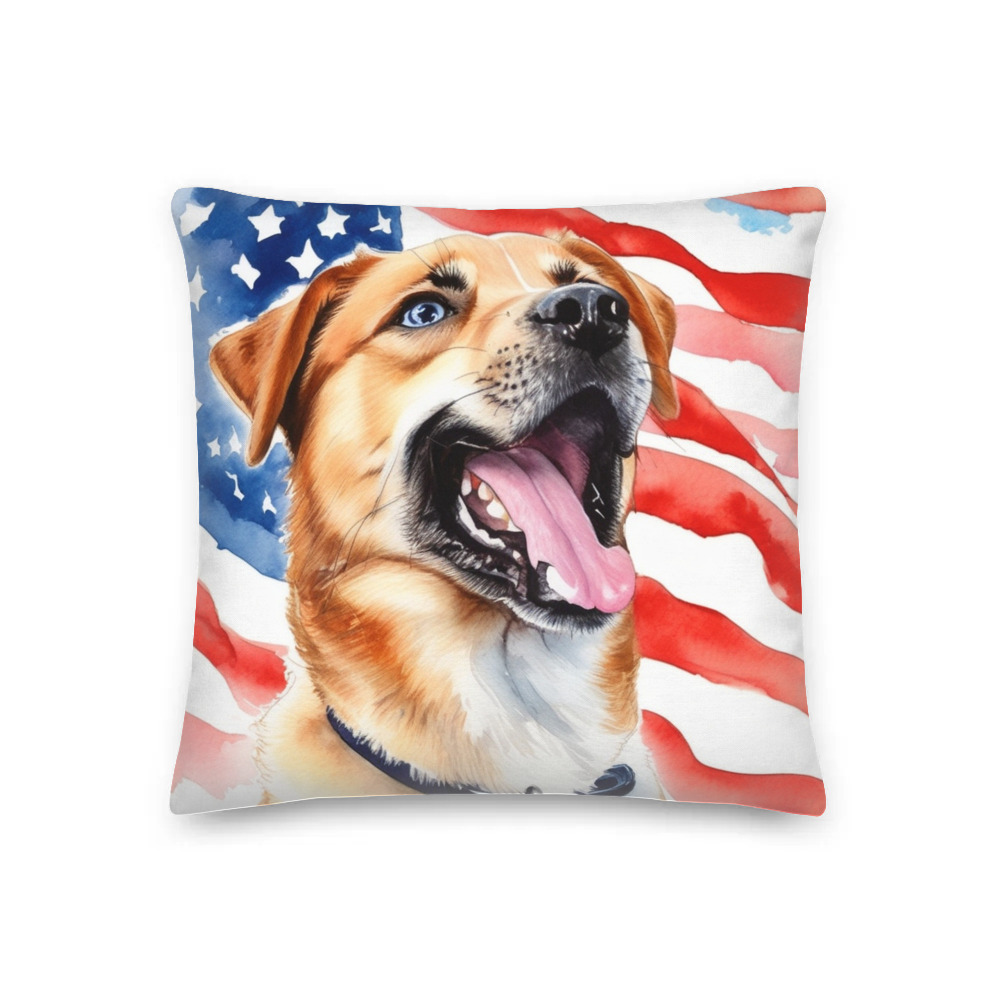 PugMug Custom Blue Premium Pillow