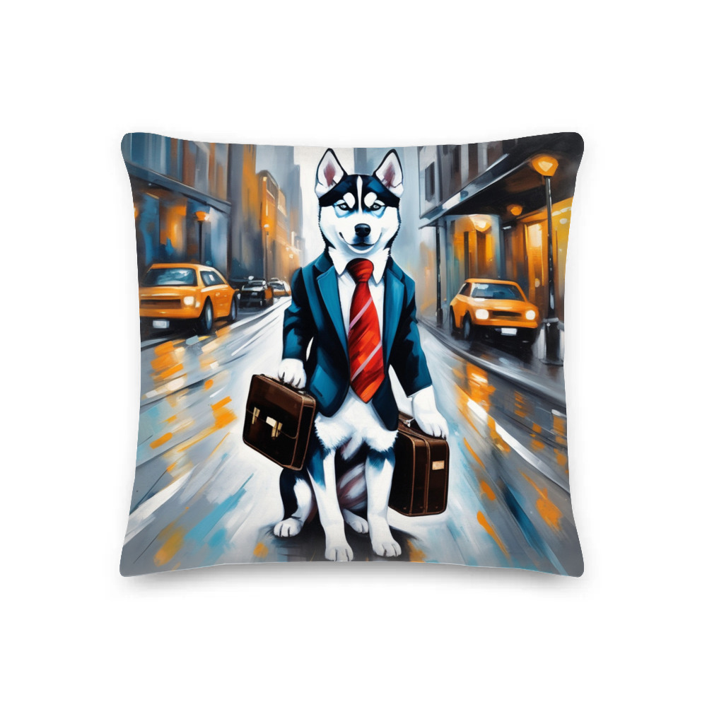PugMug Custom Siberian Husky Premium Pillow