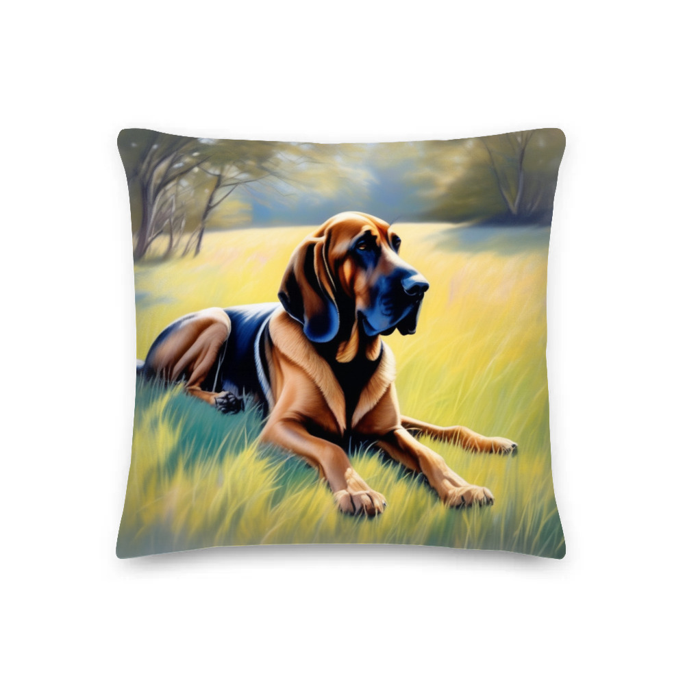 PugMug Custom Bloodhound Premium Pillow