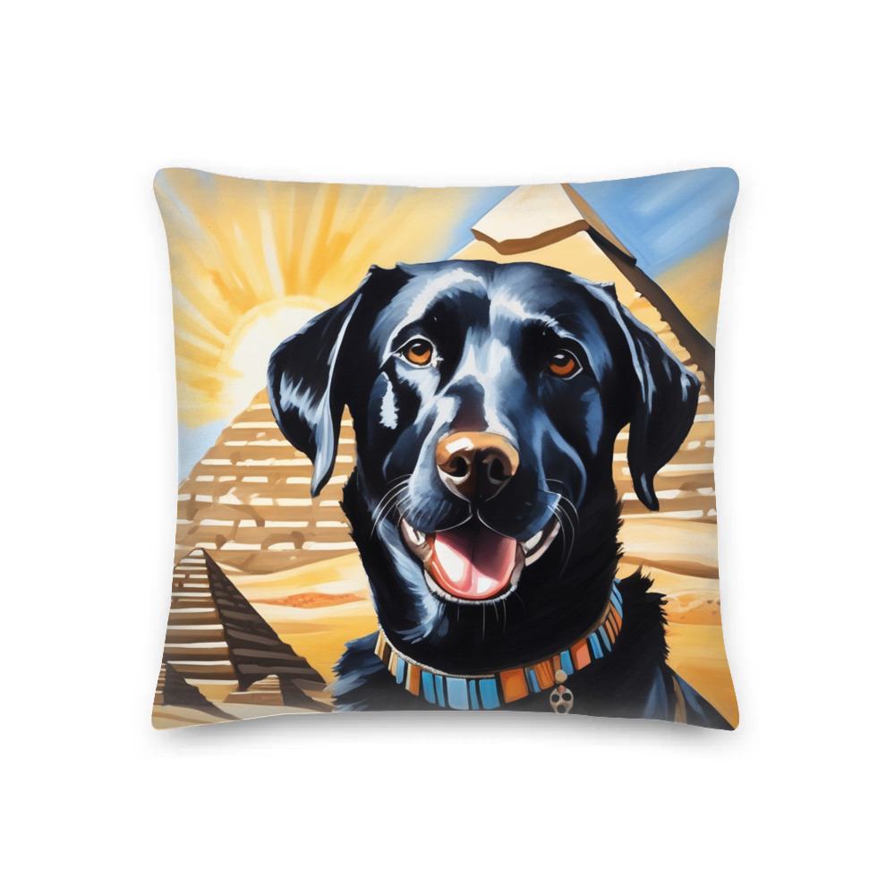 PugMug Custom Black Labrador Retriever Premium Pillow