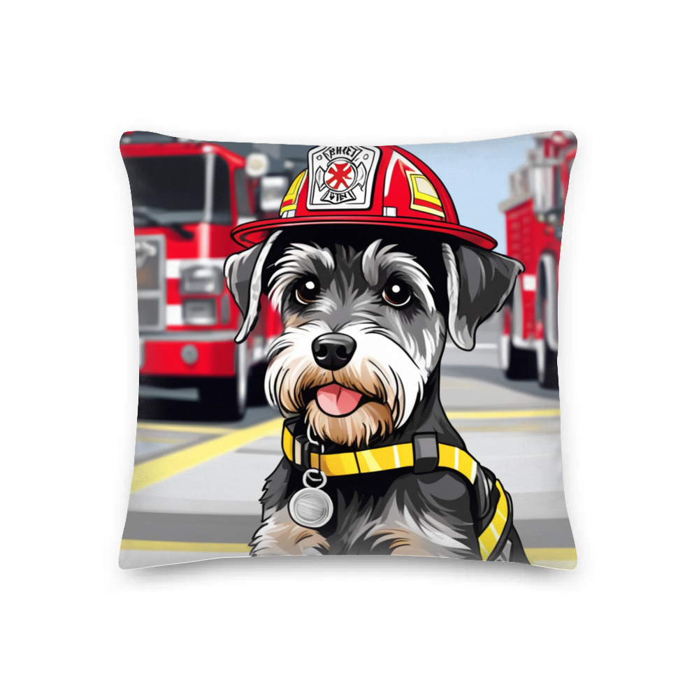 PugMug Custom Miniature Schnauzer Premium Pillow