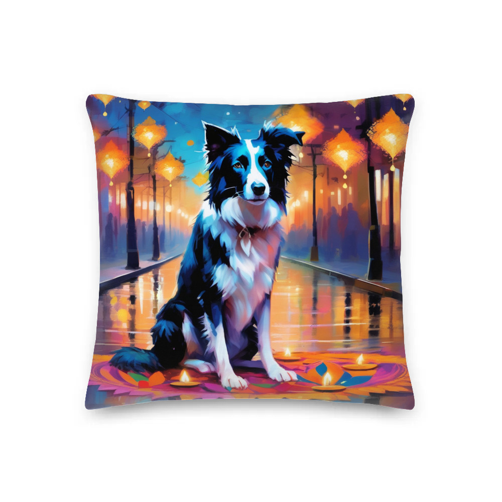 PugMug Custom Border Collie Premium Pillow