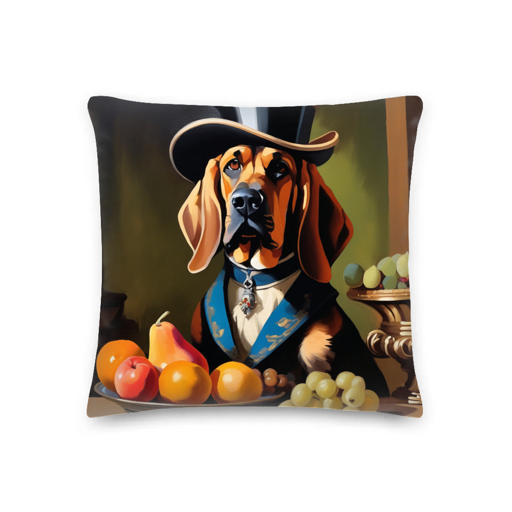 PugMug Custom Bloodhound Premium Pillow