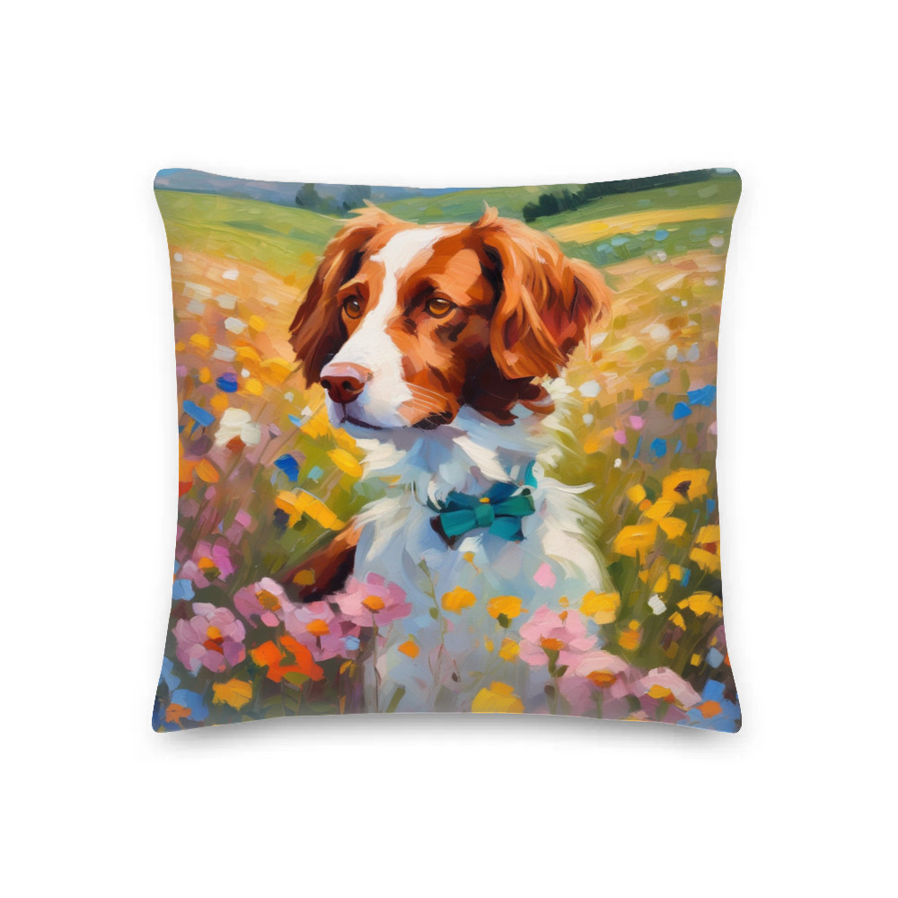 PugMug Custom Brittany Dog Premium Pillow