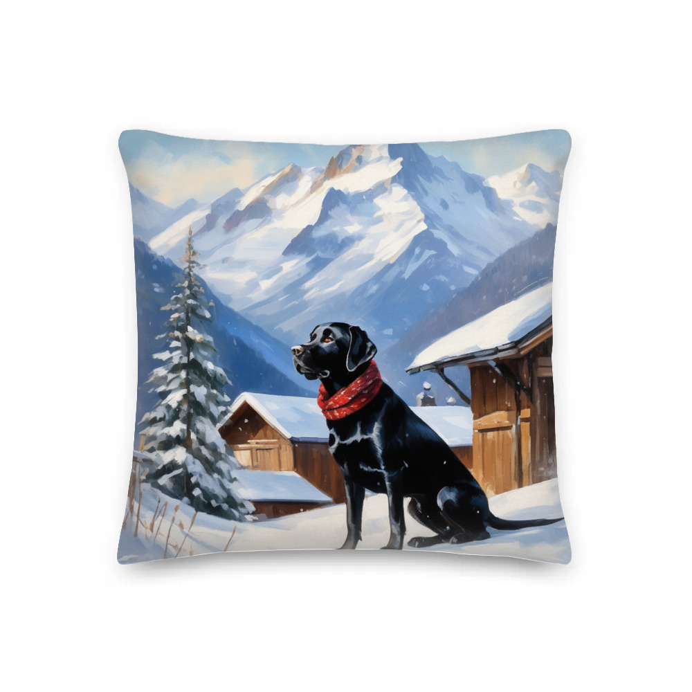 PugMug Custom Black Labrador Retriever Premium Pillow