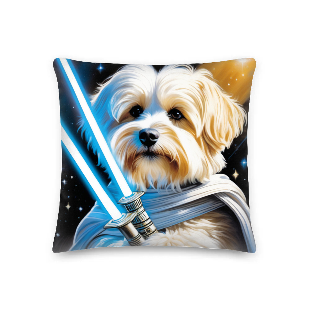 PugMug Custom White Havanese Dog Premium Pillow