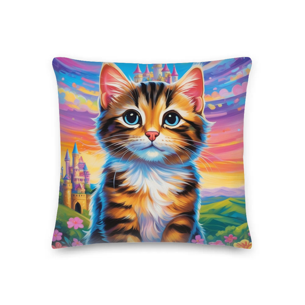 PugMug Custom Tabby Exotic Cat Premium Pillow