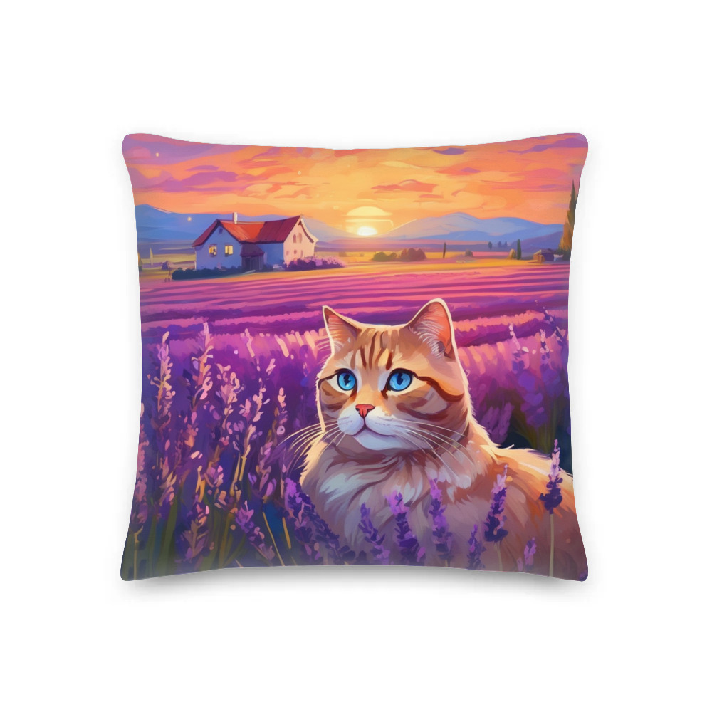 PugMug Custom Tabby Scottish Fold Cat Premium Pillow