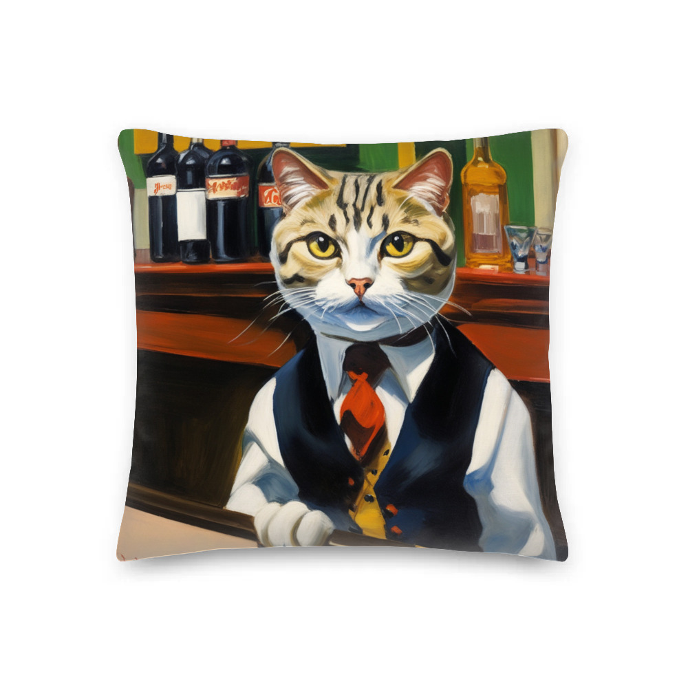 PugMug Custom Tabby Scottish Fold Cat Premium Pillow