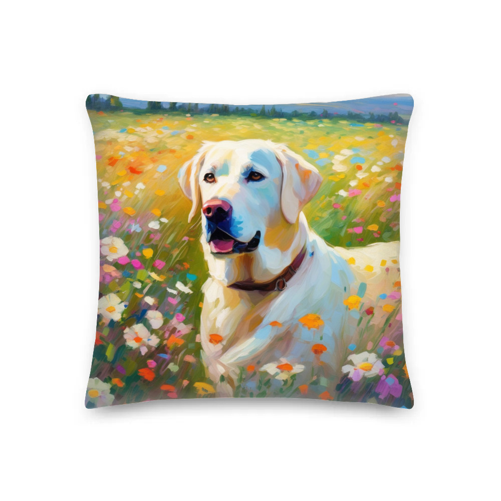 PugMug Custom White Labrador Retriever Premium Pillow
