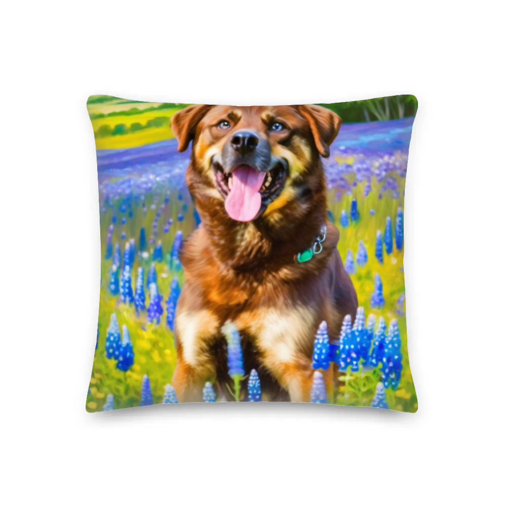 PugMug Custom Blue Premium Pillow