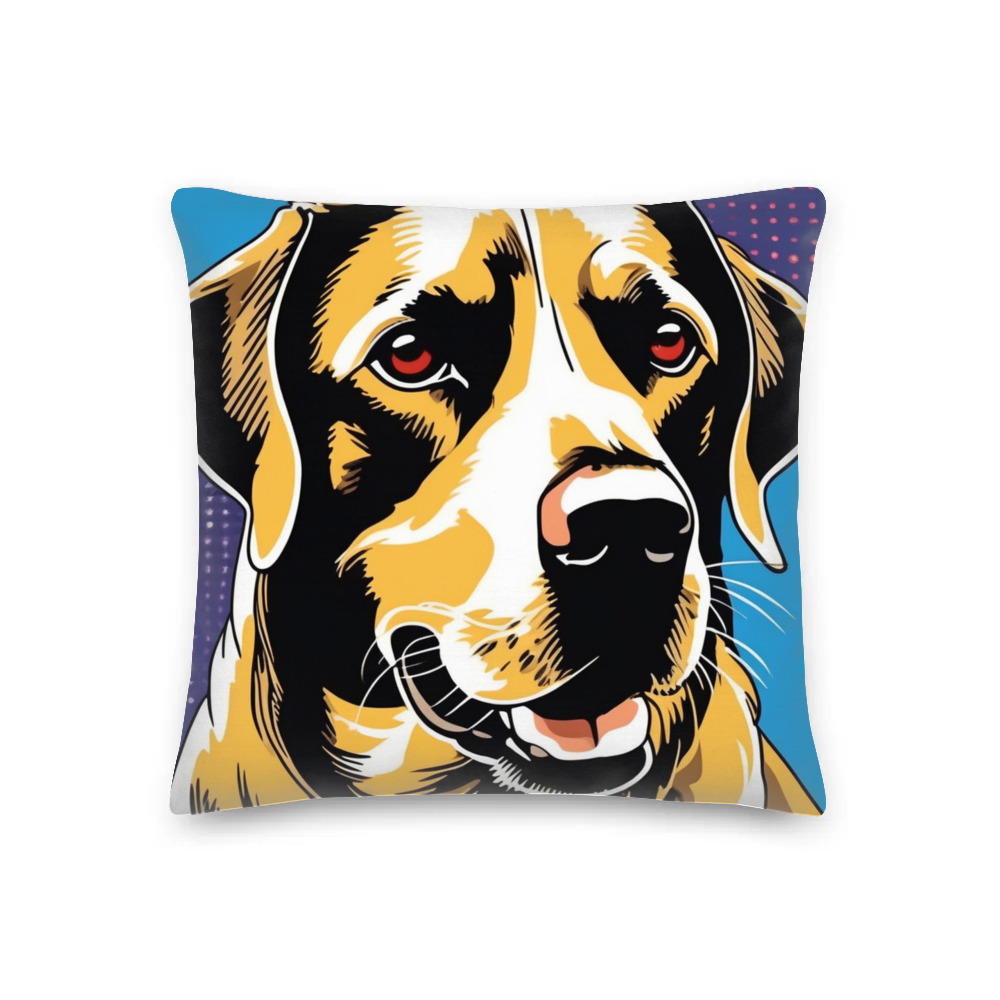PugMug Custom Black Labrador Retriever Premium Pillow