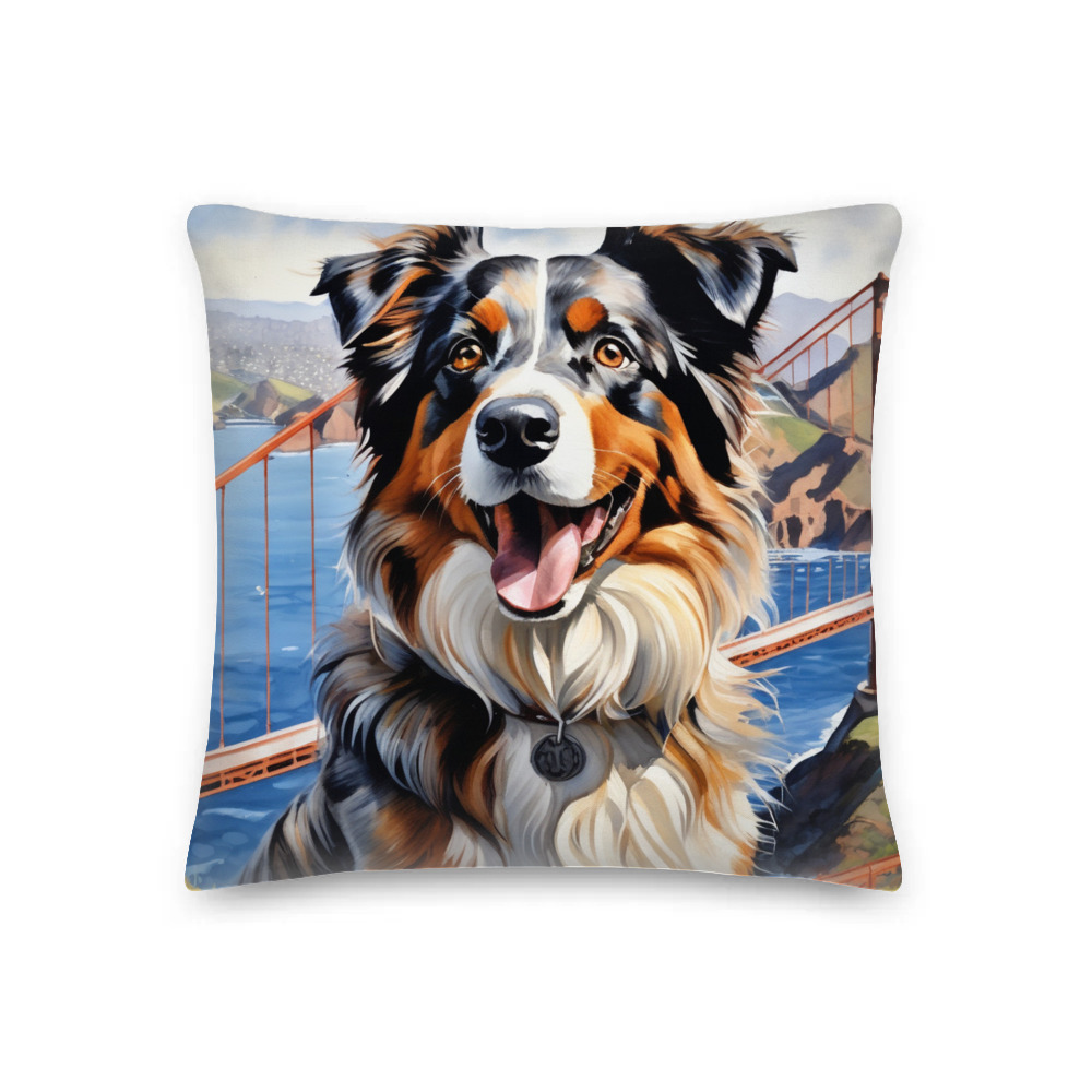 PugMug Custom Australian Shepherd Dog Premium Pillow