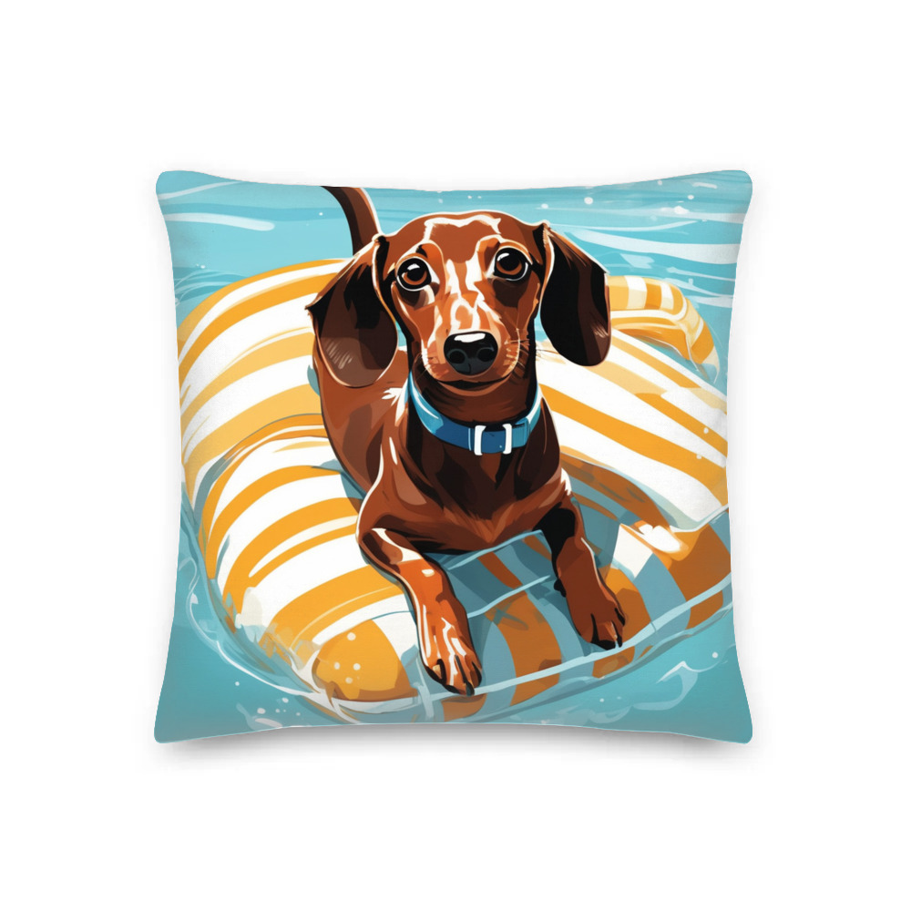 PugMug Custom Tan Dachshund Premium Pillow