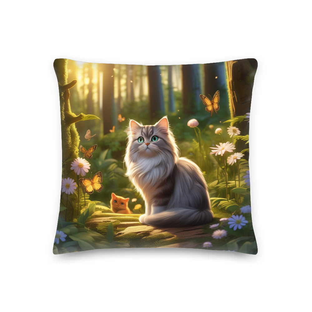 PugMug Custom Tabby Persian Cat Premium Pillow