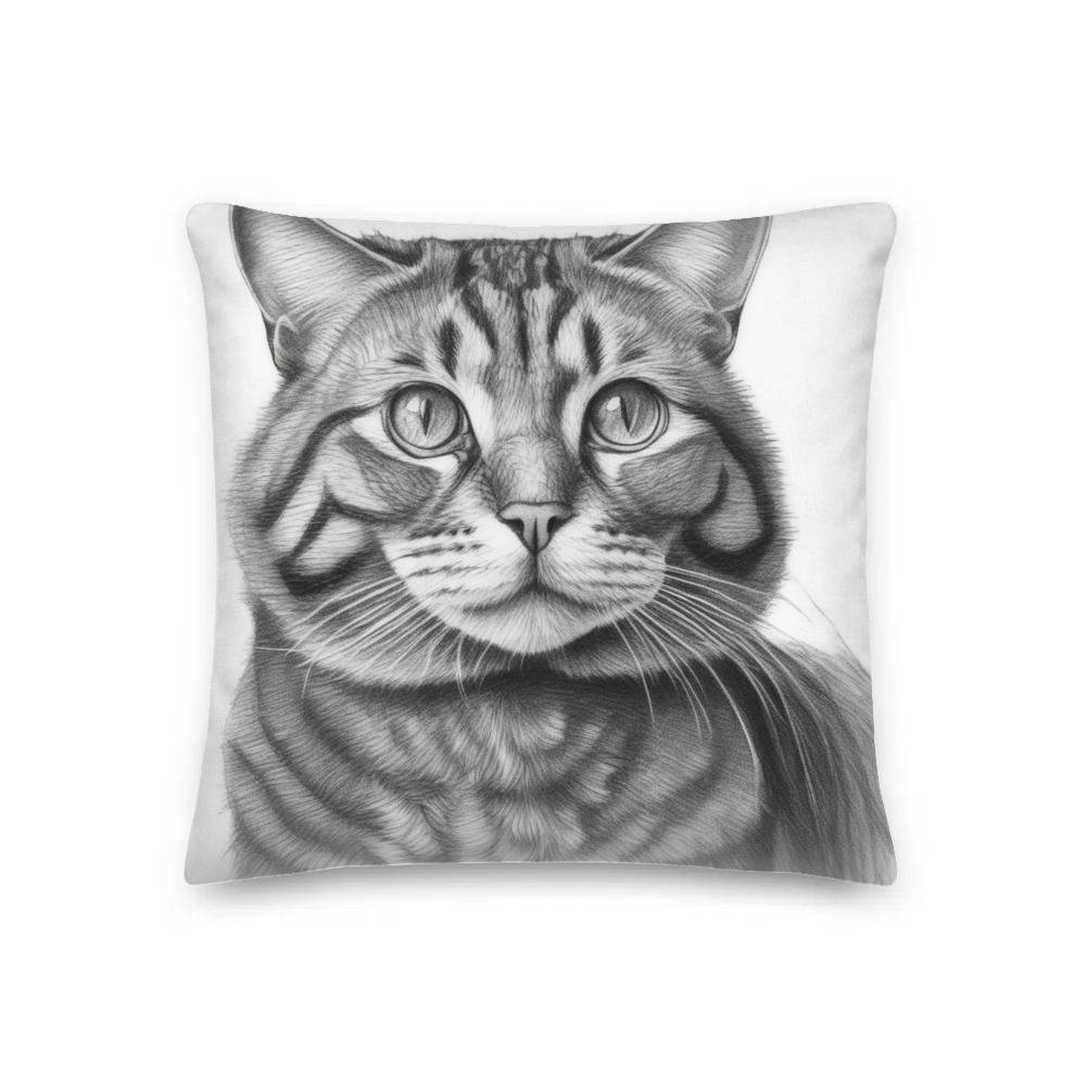 PugMug Custom Tabby Exotic Cat Premium Pillow