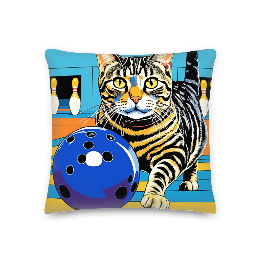 PugMug Custom Tabby American Shorthair Cat Premium Pillow