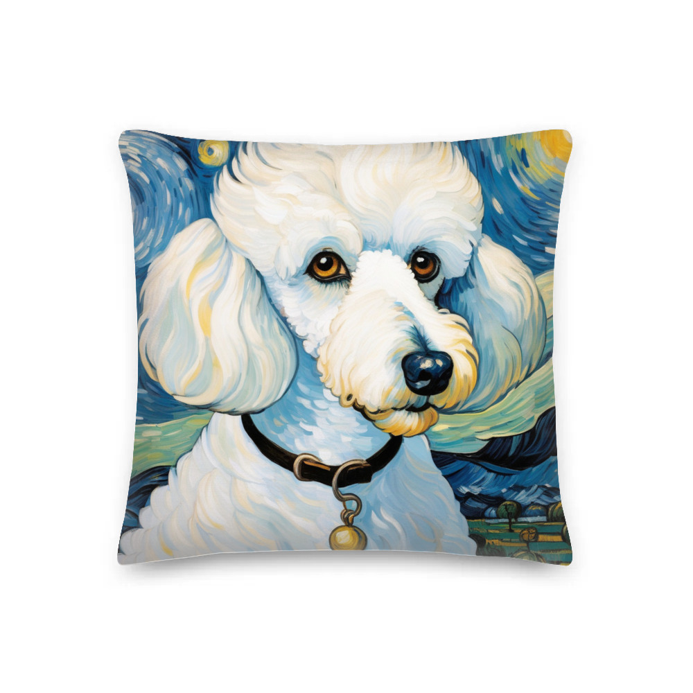PugMug Custom White Poodle Premium Pillow