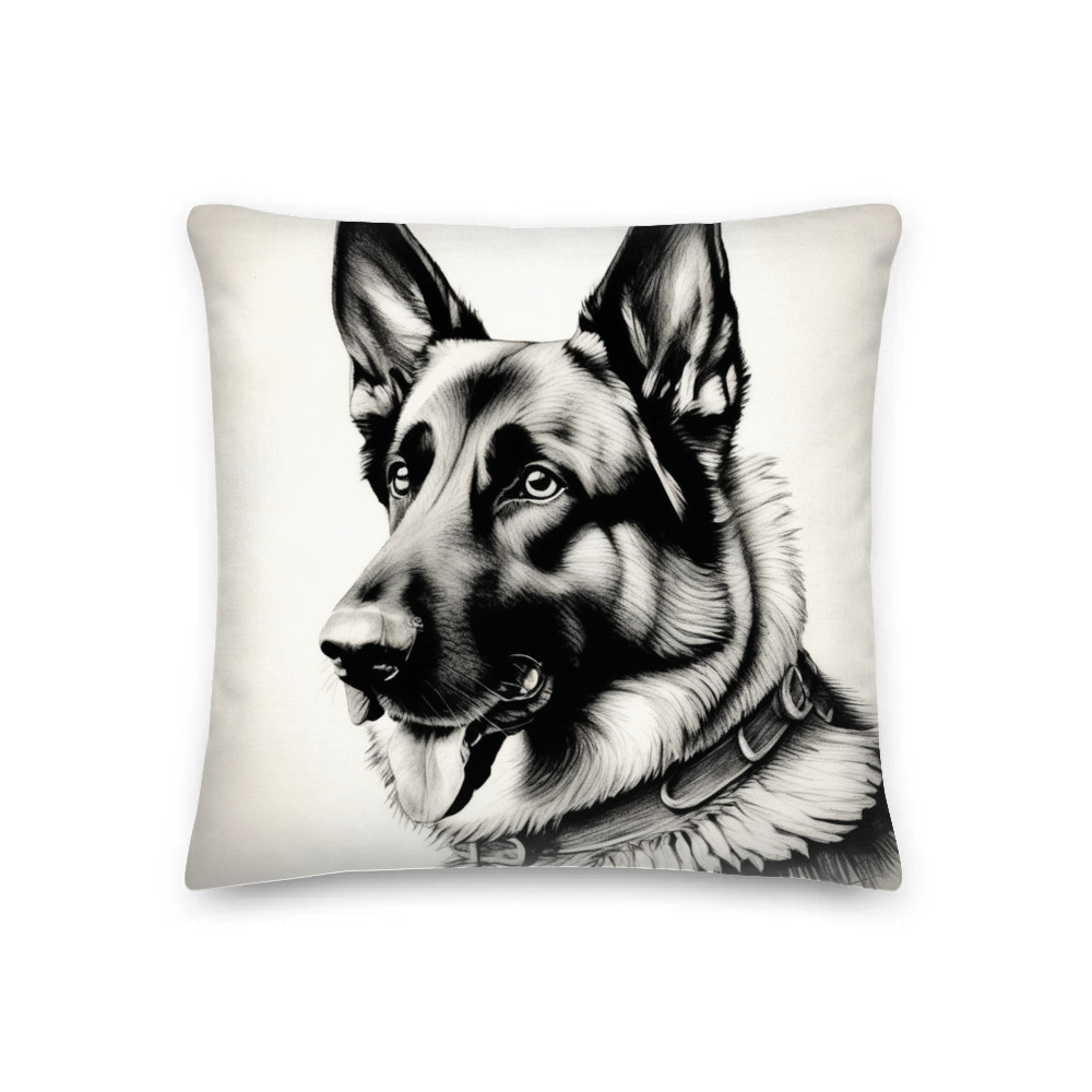 PugMug Custom German Shepherd Dog Premium Pillow