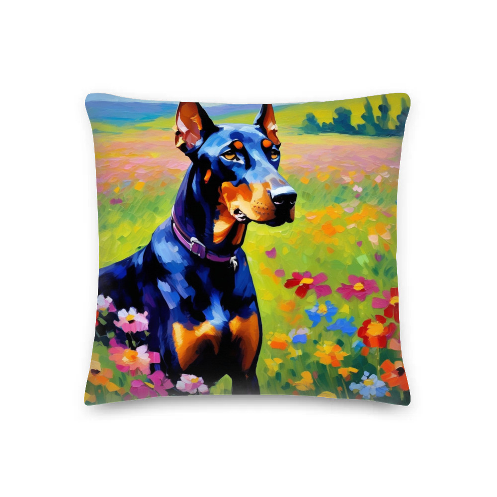 PugMug Custom Doberman Pinscher Premium Pillow