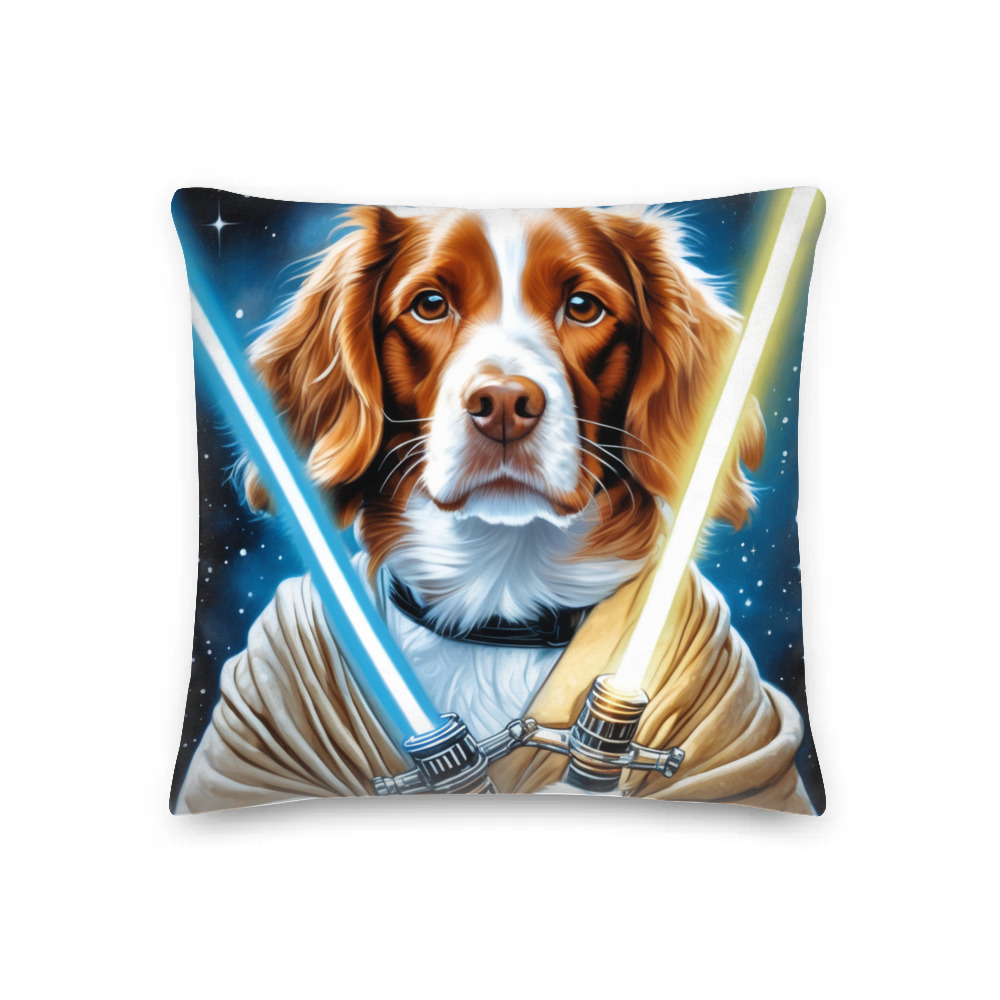 PugMug Custom Brittany Dog Premium Pillow