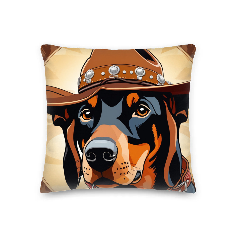 PugMug Custom Doberman Pinscher Premium Pillow
