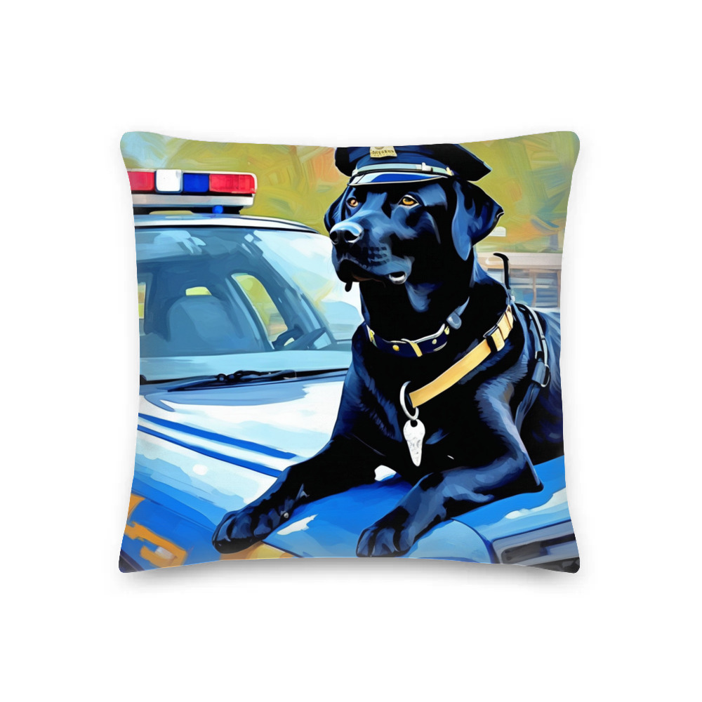 PugMug Custom Black Labrador Retriever Premium Pillow