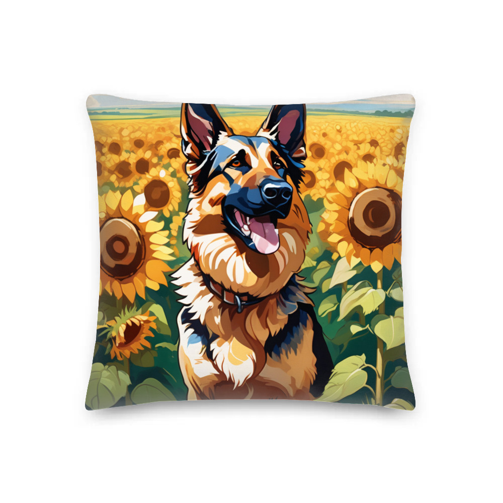PugMug Custom German Shepherd Dog Premium Pillow