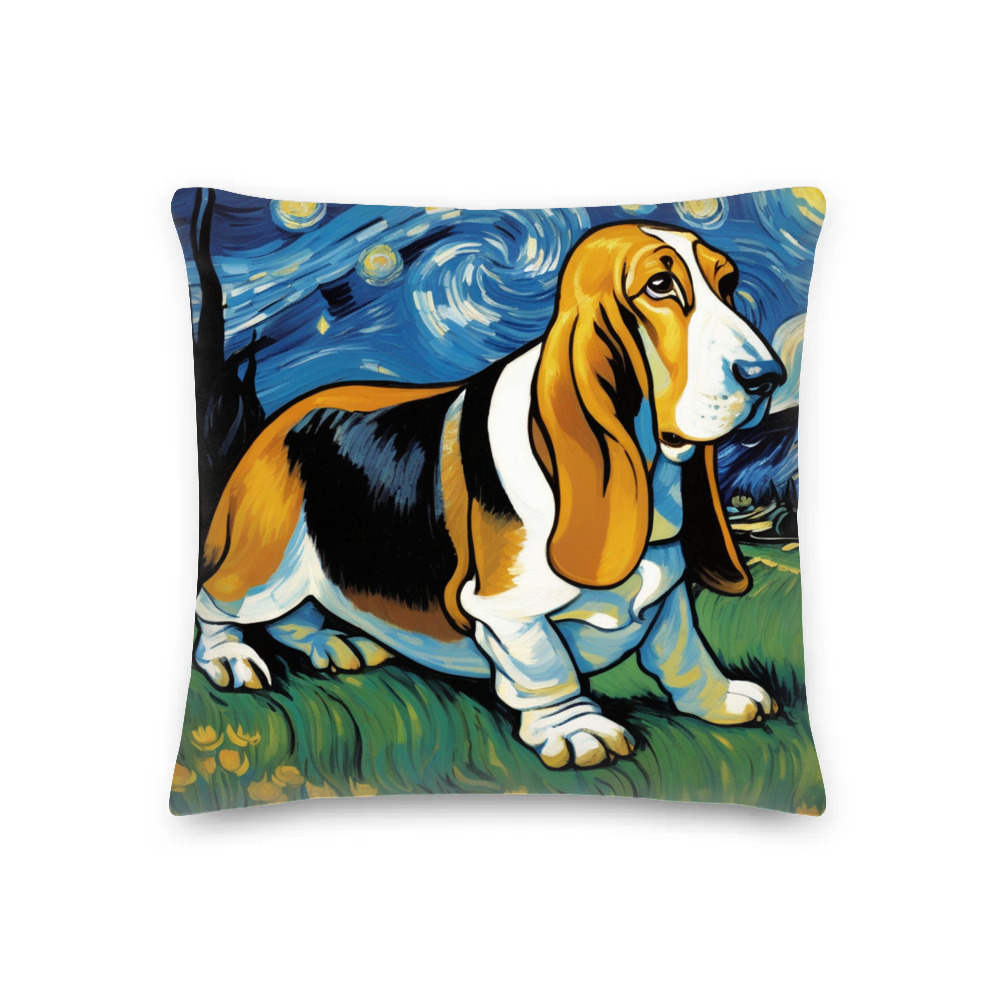 PugMug Custom Basset Hound Premium Pillow