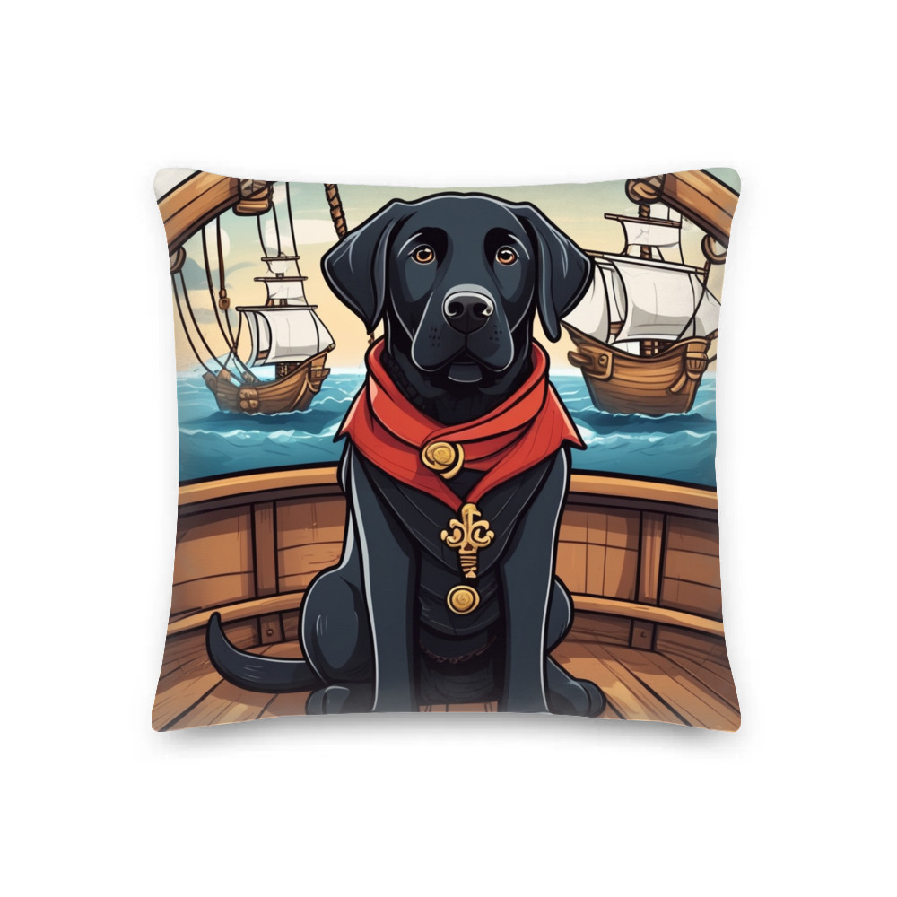 PugMug Custom Black Labrador Retriever Premium Pillow